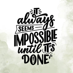 Positive Inspirational Black and white Qoutes (5 Panel) Wall Art