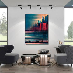Tokyo Glitch Canvas Frames Wall Art