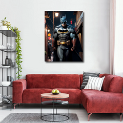 Batman, confidently walking Canvas Frames Wall Art