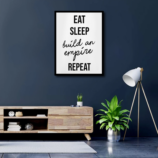 EAT SLEEP EAT REPEAT Canvas Frames Wall Art
