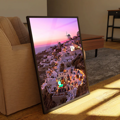 Purple Nights In Santorini Greece Wall Art