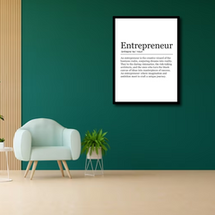 Entrepreneur Art Definition Canvas Frames Wall Art