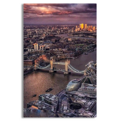 London Rooftop View At Sunset Canvas Frames Wall Art