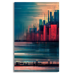 Tokyo Glitch Canvas Frames Wall Art