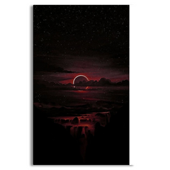 The Red Moon (Mountains) Canvas Frames Wall Art