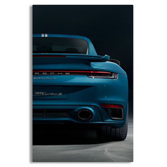 Premium Blue Porsche Canvas Frames Wall Art