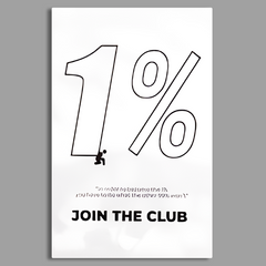 1 Percent Drop Dark Icon Canvas Frames Wall Art.