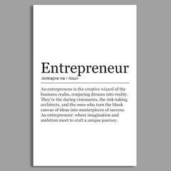 Entrepreneur Art Definition Canvas Frames Wall Art
