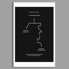 Success Hunters Discipline Motivational Wall Art