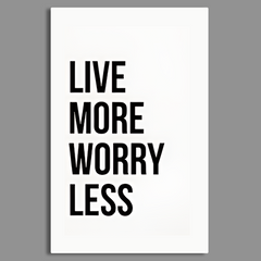 Worry Less Motivational Typography Canvas Frames Wall Art