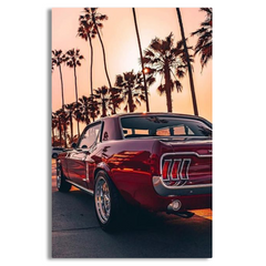 Red Racer Ford Mustang Canvas Frames Wall Art