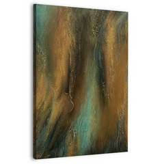 Elegant Abstract Brown Canvas Painting Wall Art