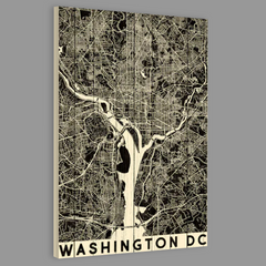 Washington DC Street Map Canvas Frames Wall Art