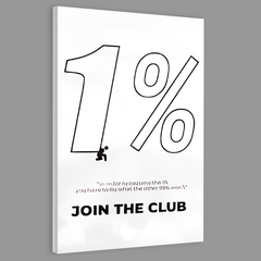 1 Percent Drop Dark Icon Canvas Frames Wall Art.