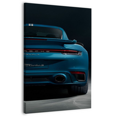 Premium Blue Porsche Canvas Frames Wall Art
