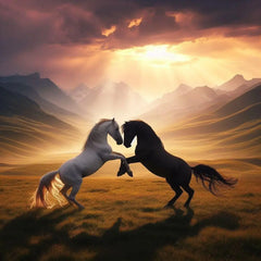 Set of 5 Elegant Horses (5panel) Wall Art