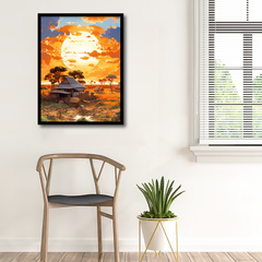 A lonely cottage Canvas Frames Wall Art