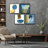 Abstract Botanical Foliage plant (4Panel) Wall Art