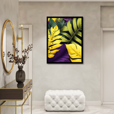 Abstract tropical Yellow and Green Wall Art