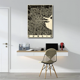 Dublin City Map Canvas Frames Wall Art