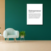 Entrepreneur Art Definition Canvas Frames Wall Art