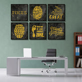 Gold Foil Inspirational (6 Panel) Wall Art