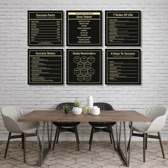 Gold Vision Monopoly Rules (6 Panel) Wall Art