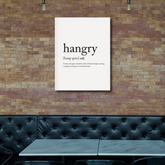 "Hangry Definition" Canvas Frames Wall Art