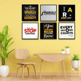 INSPIRING BRUSH Positive Quotes (6 Panel) Wall Art