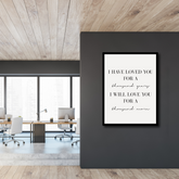 I Have Loved You for a Thousand Years Wall Art