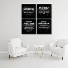 Islamic Hadith Principles (4 Panel) Wall Art
