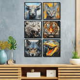 Jungle Safari Animals (6Panel) Wall Art