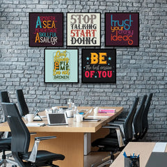 MOTIVATIONAL FOR HOME AND OFFICE (5 Panel) Wall Art