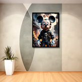 Mickey Mouse has a burnt skull | Wall Art
