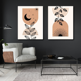 Mid Century Modern Abstract (2panel) | Wall Art