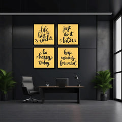 Motivational Framed Poster Quotes (4 Panel) Wall Art