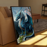 NAIMOER Dragon Diamond Canvas Frames Wall Art