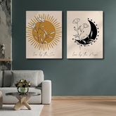 Nordic Style Sun & Moon (2panel) | Wall Art