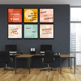 Office Inspirational Quotes (6 Panel) Wall Art
