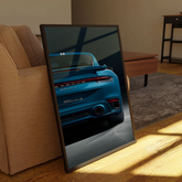 Premium Blue Porsche Canvas Frames Wall Art