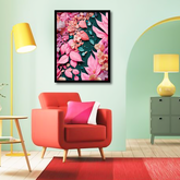 Purple Flower and leaf Canvas Frames | Wall Art