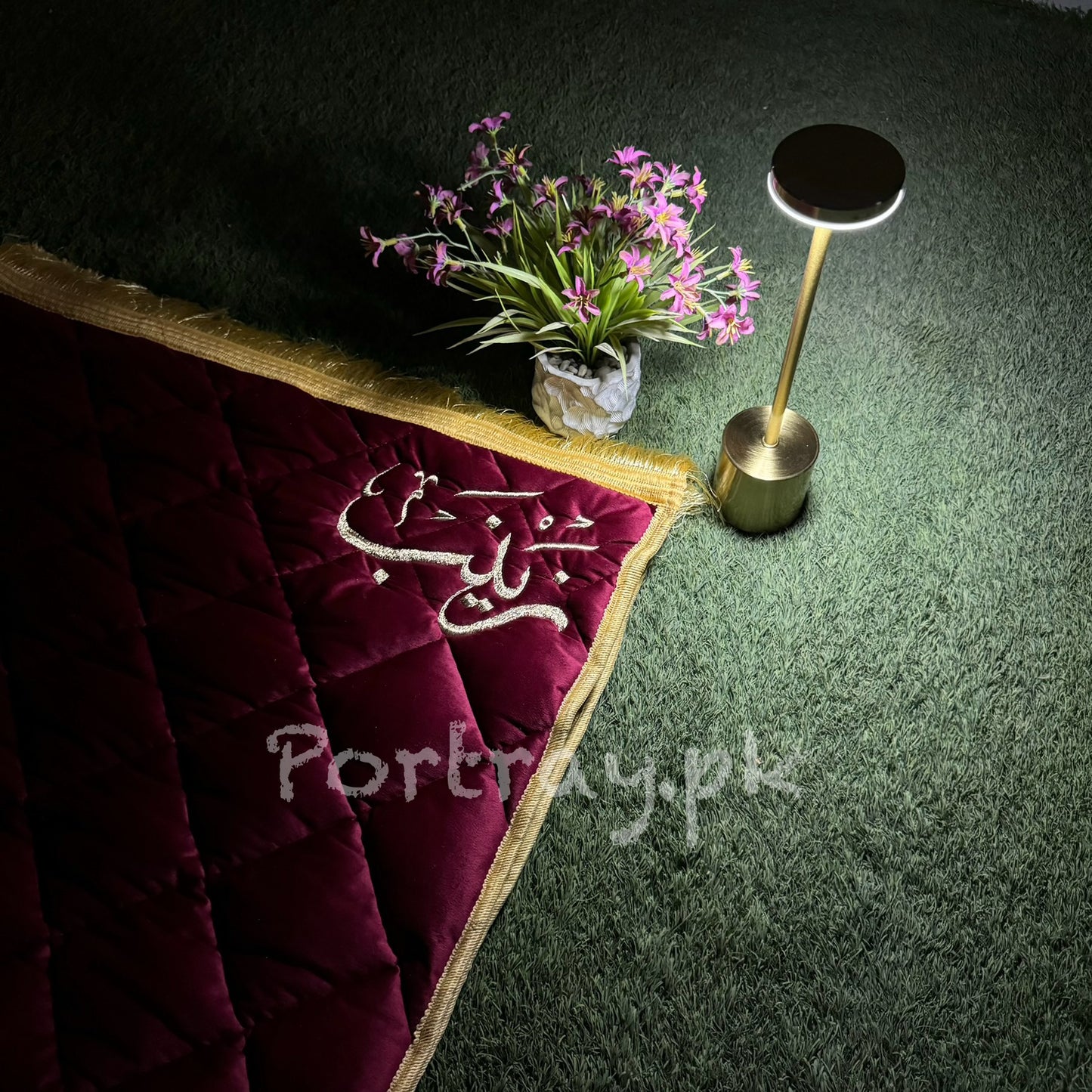 Padded Prayer Mats with Arabic Calligraphy Name