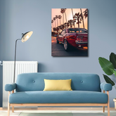 Red Racer Ford Mustang Canvas Frames Wall Art