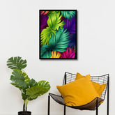 Summer tropical Colourful Leaves Wall Art