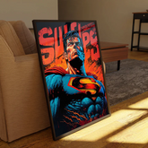 Superman The Superhero Canvas Frames Wall Art
