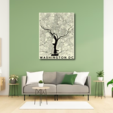 Washington, District of Columbia Vector Map Wall Art