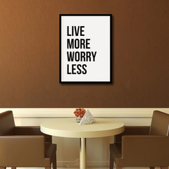 Worry Less Motivational Typography Canvas Frames Wall Art