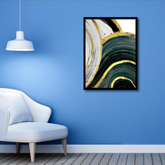 Modern Green Gilt Wall Abstract Canvas | Wall Art