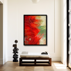 Red Minimal Abstract Canvas Frames | Wall Art