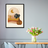 Cactus Desert Moon Abstract Canvas Frames | Wall Art